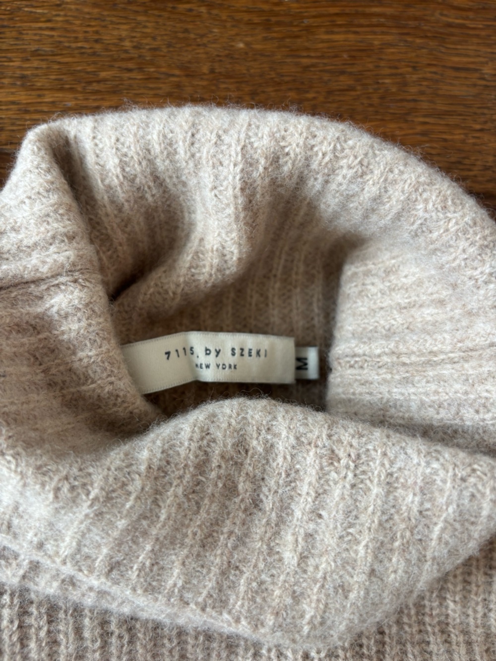 7115 by Szeki Yak and Wool Turtleneck Sweater Wheat Brown - Picture 14 of 15